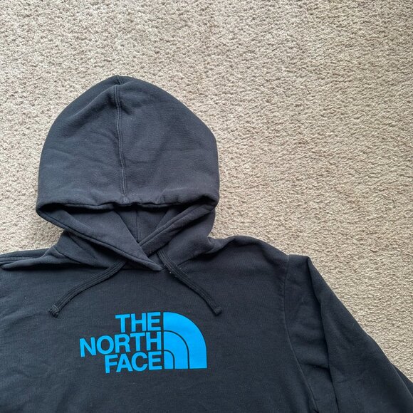 North Face Sweatshirt Mens XL Hoodie Long Sleeve Black Spellout Logo - Picture 4 of 11